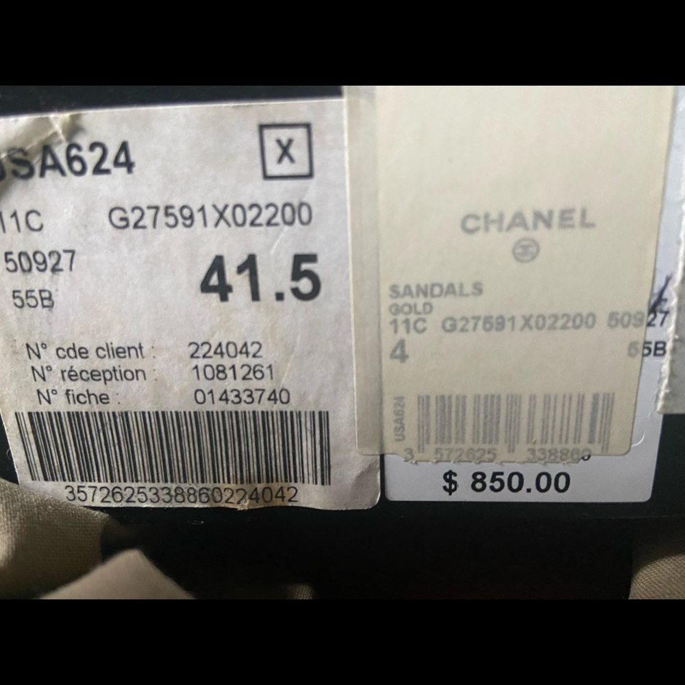 Chanel lambskin sandals - Picture 7 of 8